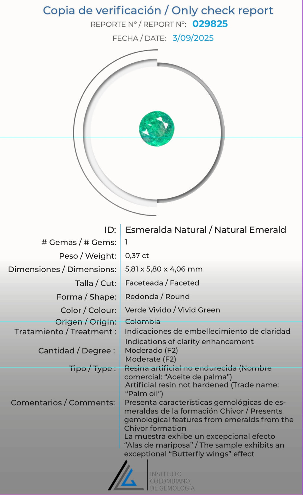 Anillo Alas de Mariposa – Esmeralda Colombiana con Efecto Gota de Aceite y Doble Halo de Diamantes