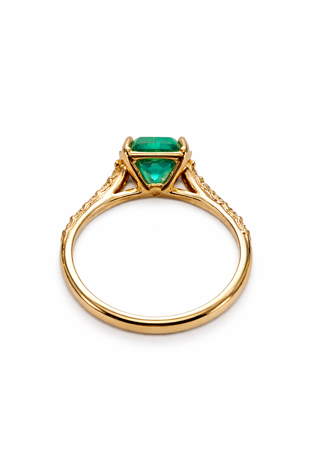 Anillo Verde Eterno – Esmeralda Colombiana Natural 2.41 ct Mina Muzo con Diamantes en Oro Amarillo 18k