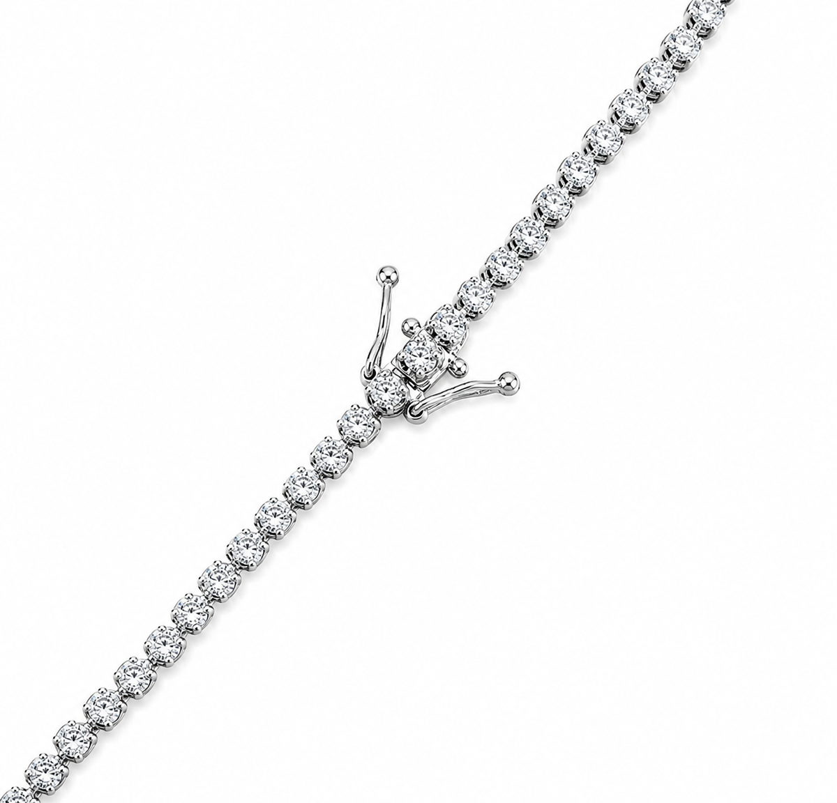 Pulsera Tennis de 1 ct de Diamantes Naturales en Oro blanco de 18k