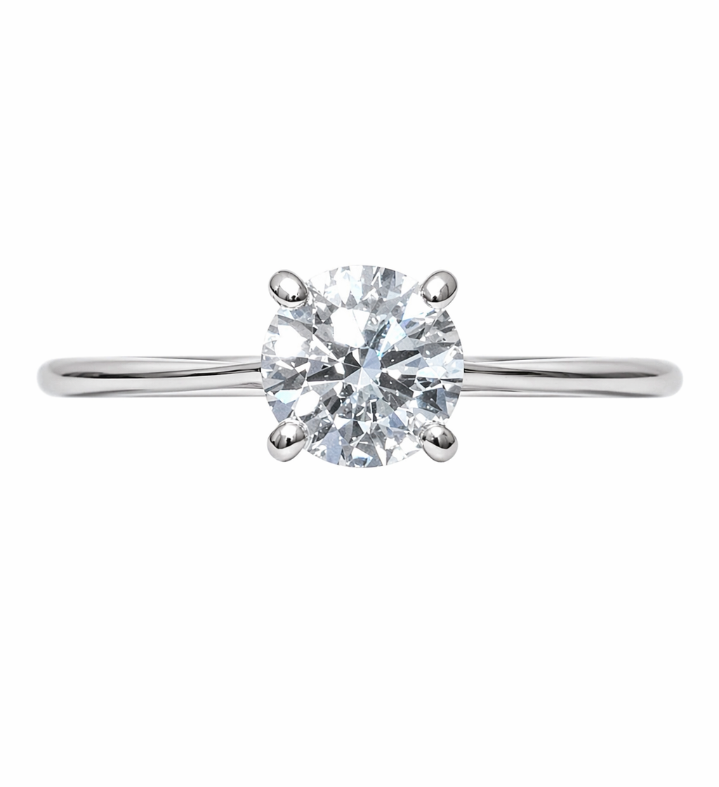 Anillo Eterna Lumina – Diamante Natural Certificado GIA en Oro Blanco 18k