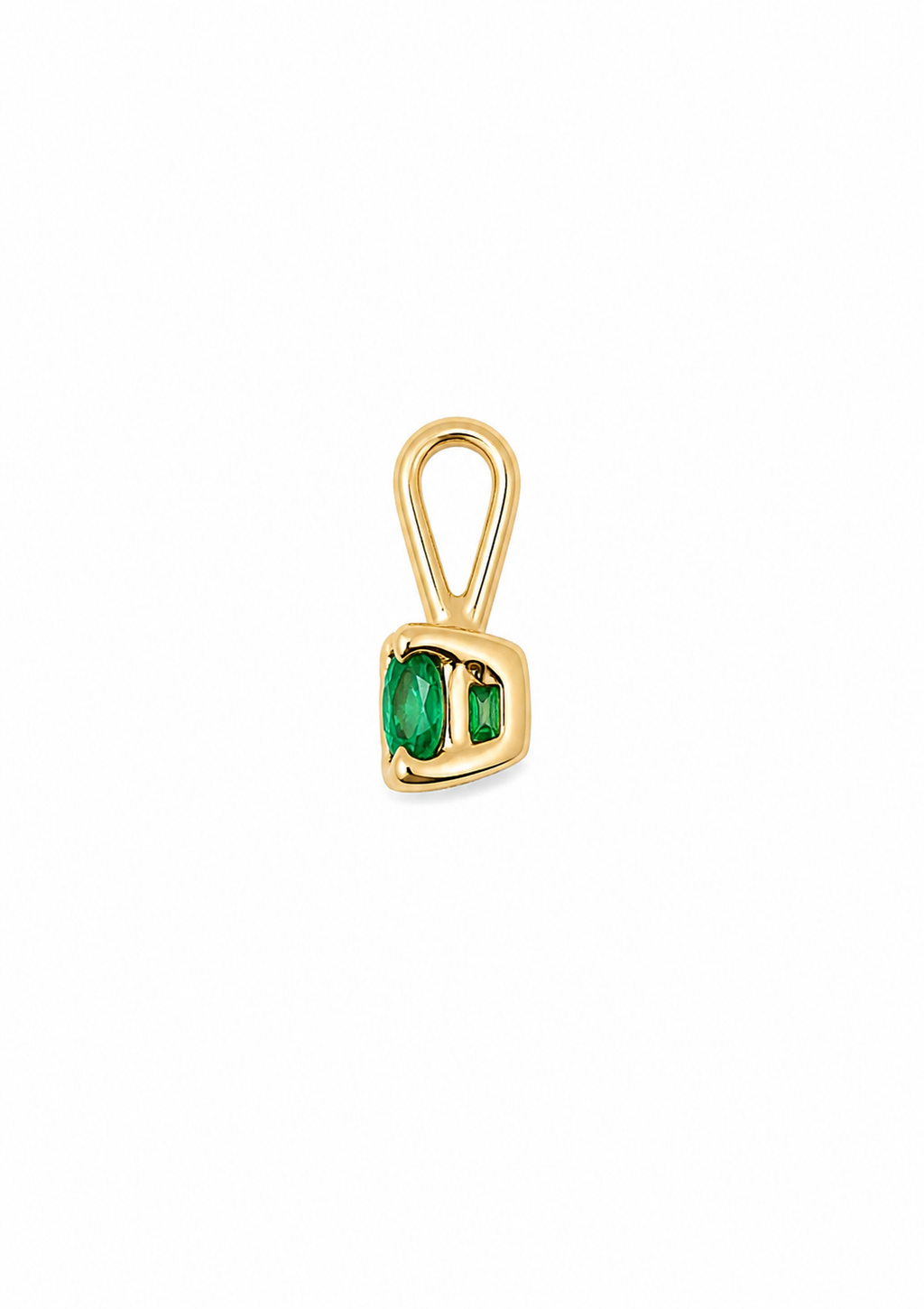 Dije Punto de Luz Esmeralda Muzo 4 mm – Esmeralda Colombiana Natural en Oro Amarillo 18k