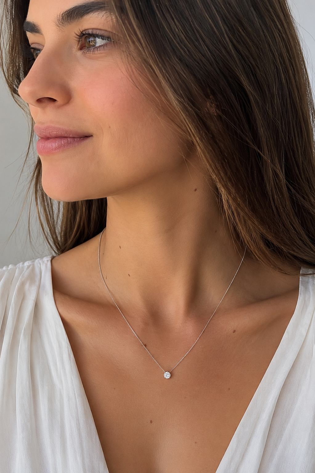 Dije punto de luz - Diamante Natural GIA 0.33 ct - color F - VVS2- corte triple excelente (3EX)