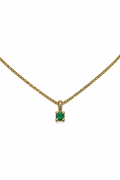 Dije Punto de Luz Esmeralda Muzo 3 mm – Esmeralda Colombiana Natural en Oro Amarillo 18k