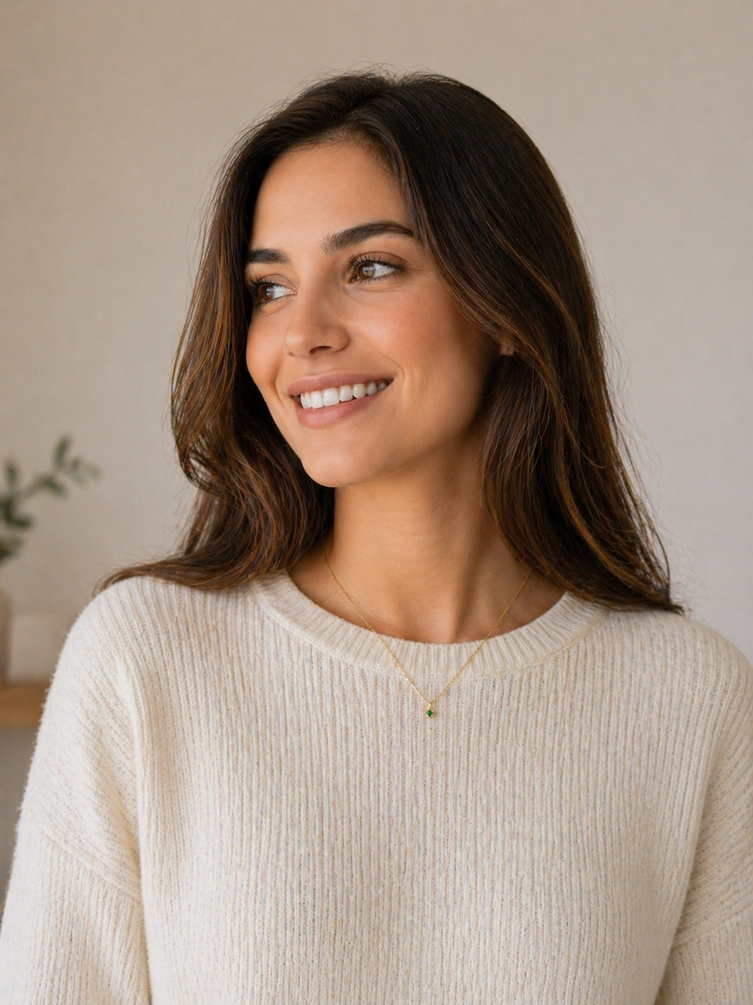 Dije Punto de Luz Esmeralda Muzo 3 mm – Esmeralda Colombiana Natural en Oro Amarillo 18k