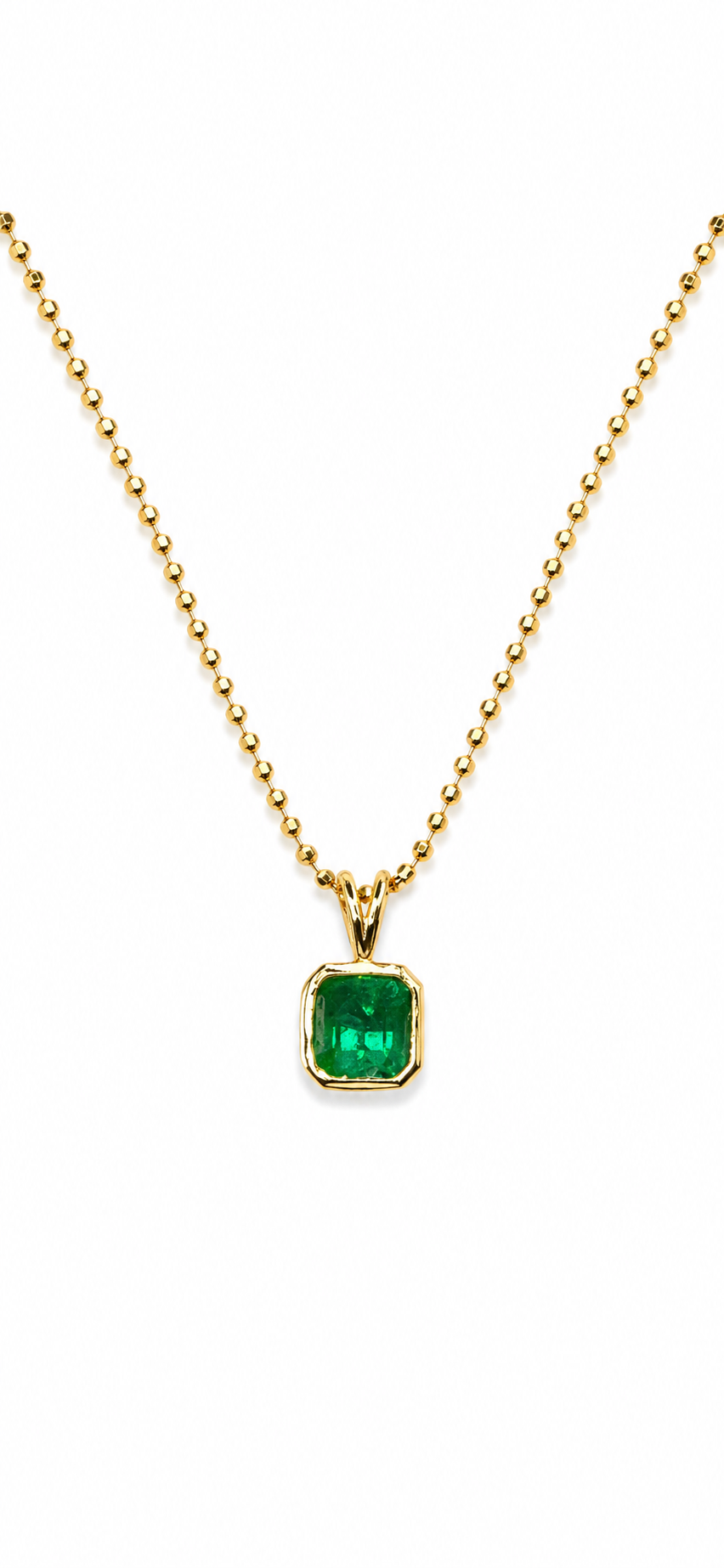 Dije Esmeralda Colombiana Muzo 0.94 ct · Bisel Oro Amarillo 18k