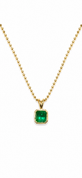 Dije Esmeralda Colombiana Muzo 0.94 ct · Bisel Oro Amarillo 18k