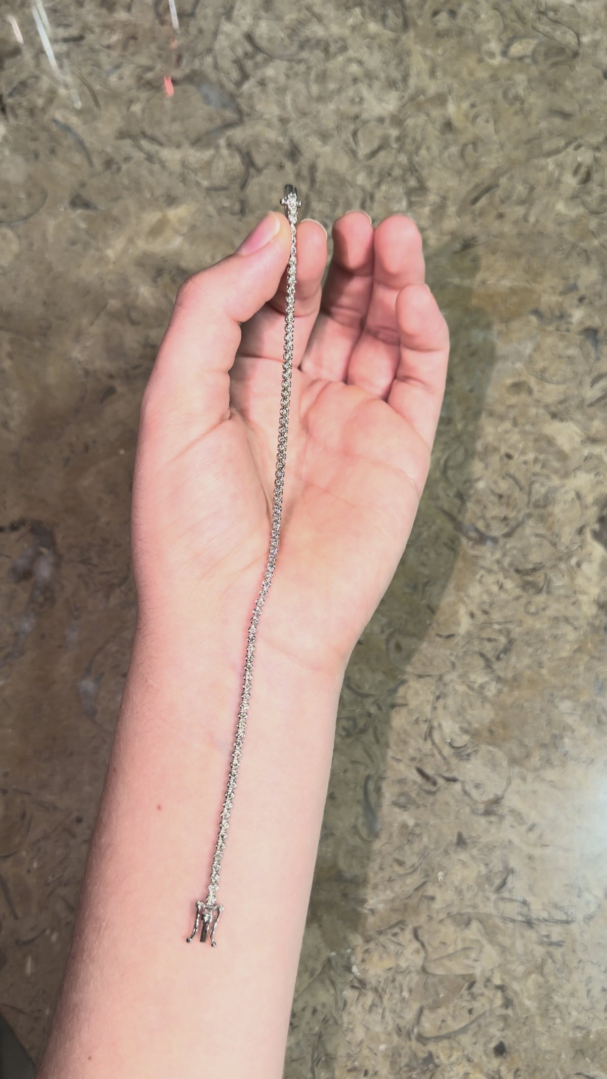 Pulsera Tennis de 1 ct de Diamantes Naturales en Oro blanco de 18k