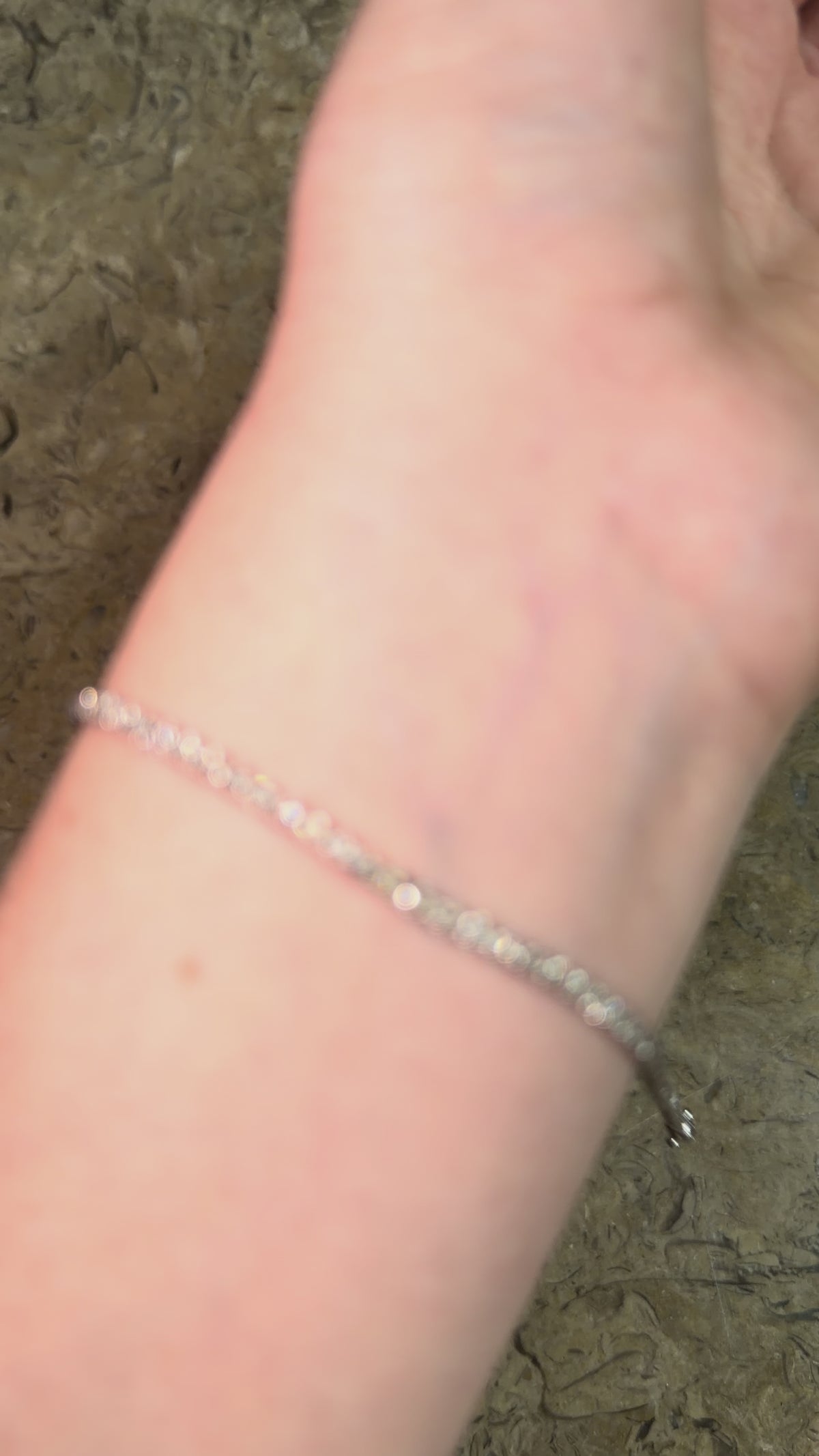 Pulsera Tennis de 1 ct de Diamantes Naturales en Oro blanco de 18k